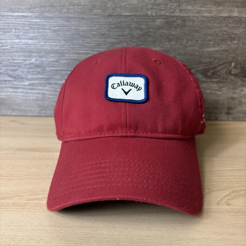 Callaway Hat Cap Fitted Mens L/XL Red Golf Patch Saint Croix National EST 1982